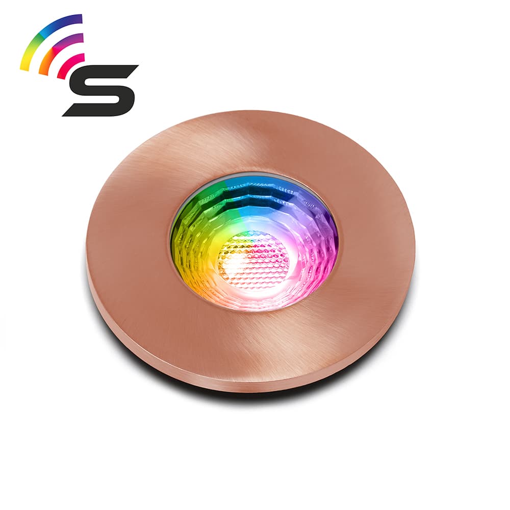 Lieber Rose Gold IP65 Fire Rated Colour Changing Smart Downlight