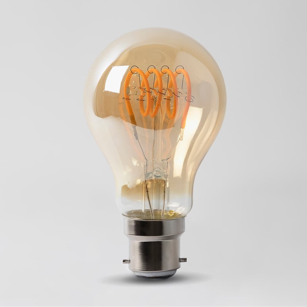 Soho Lighting 4w B22 Vintage Edison GLS LED Light Bulb 1800K T-Spiral Filament Dimmable
