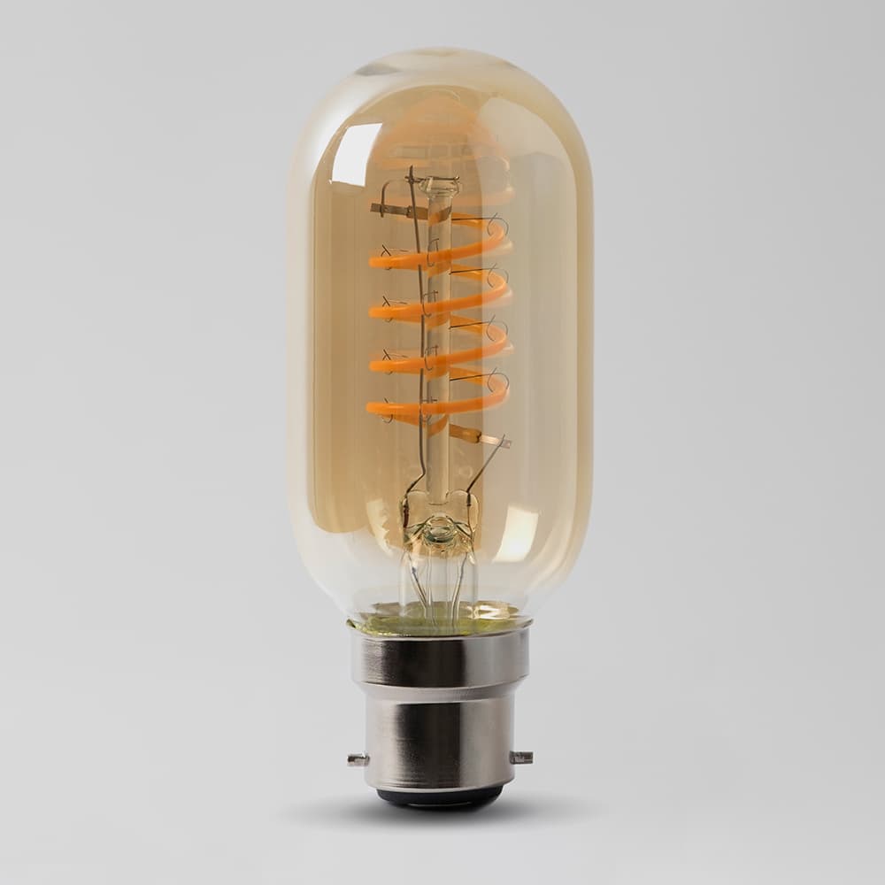 Soho Lighting 4W B22 Vintage Edison T45 High CRI LED Radio Valve Light Bulb 1800K Spiral Filament Dimmable