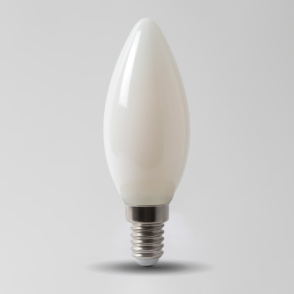 Soho Lighting E14 Opal Candle Dimmable LED Bulb SES - 4W - 4100K - Horizon Daylight - High CRI