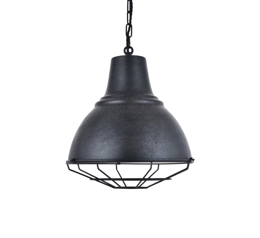 Compton Black Coffee Caged Bell Hallway Pendant Light - Elesi