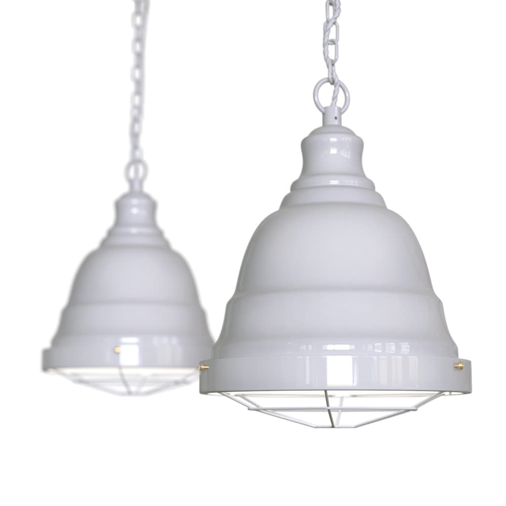 Grey Haze Vintage Cage Landing Pendant Light - Ganton - Soho Lighting