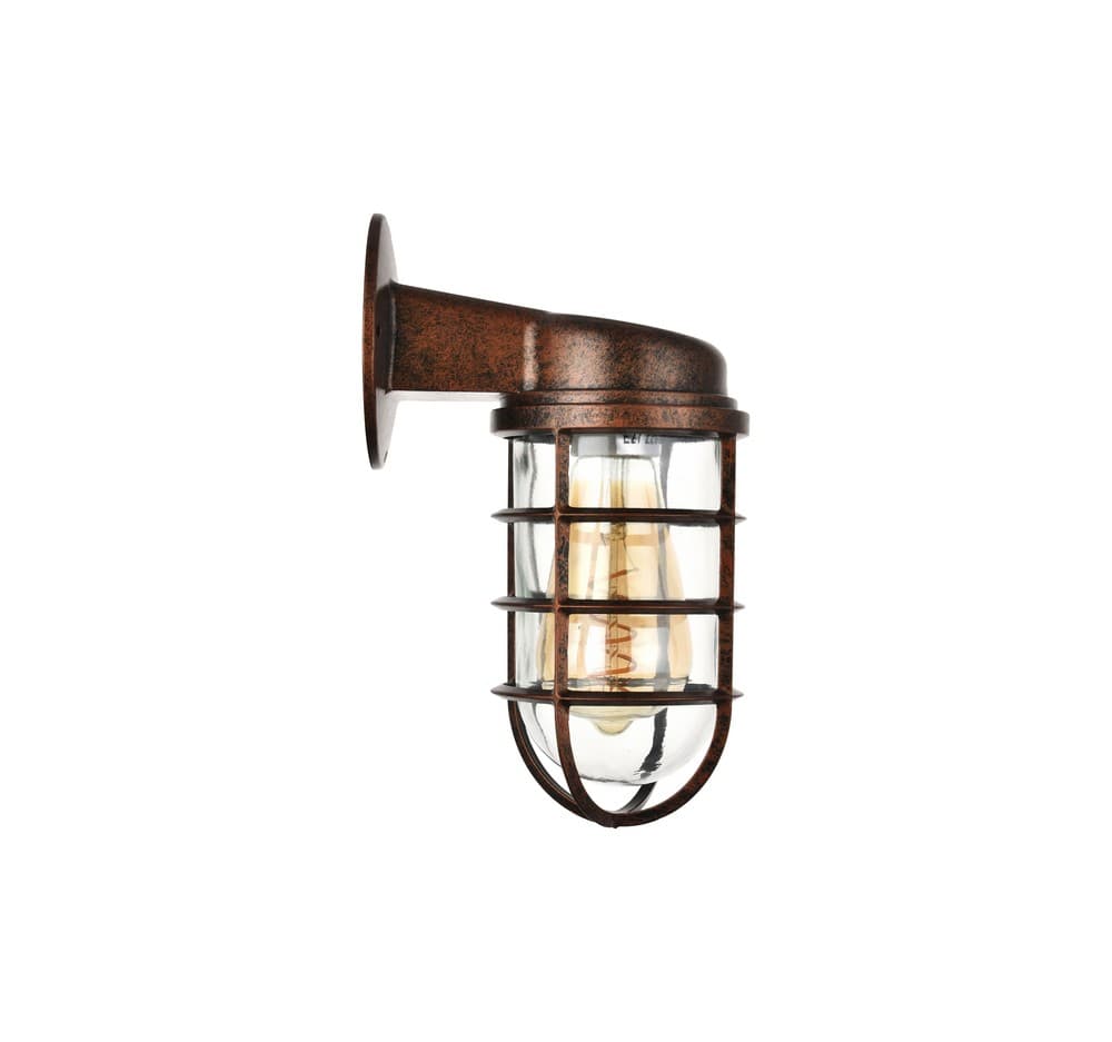 Soho Lighting Broadwick Black Brushed Gold Indoor Nautical Bulkhead Wall Light - Brushed Brass