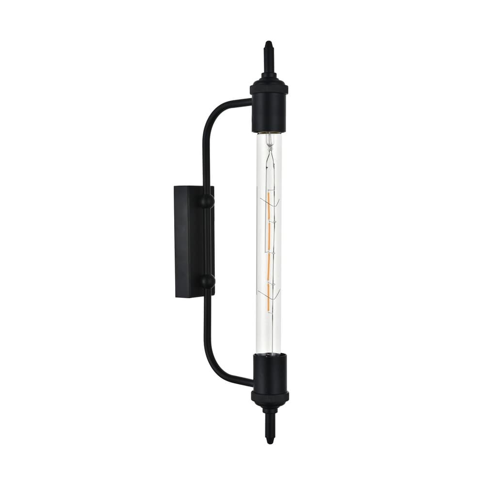 Soho Lighting Denman cylinder edison wall light - Black