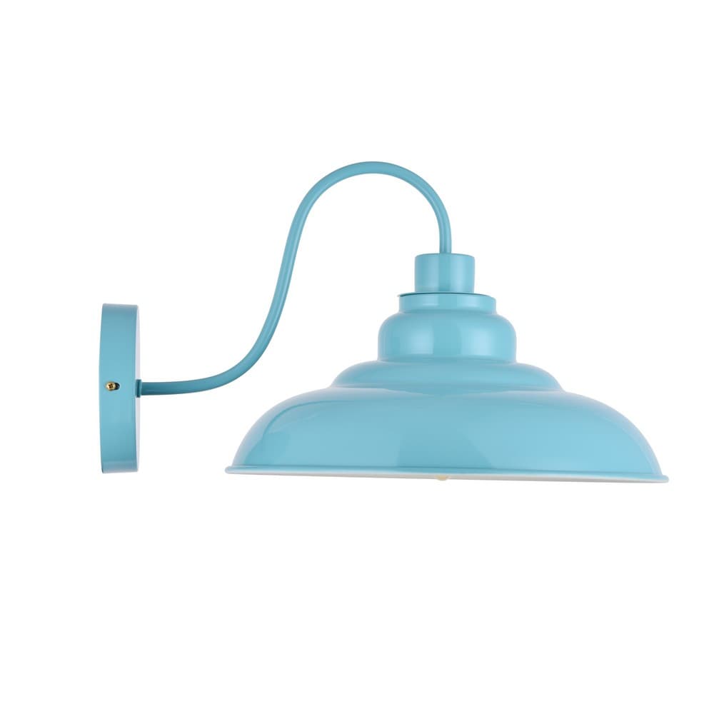 Duck Egg Blue Turquoise Reclaimed Style Wall Light - Portland - Soho Lighting