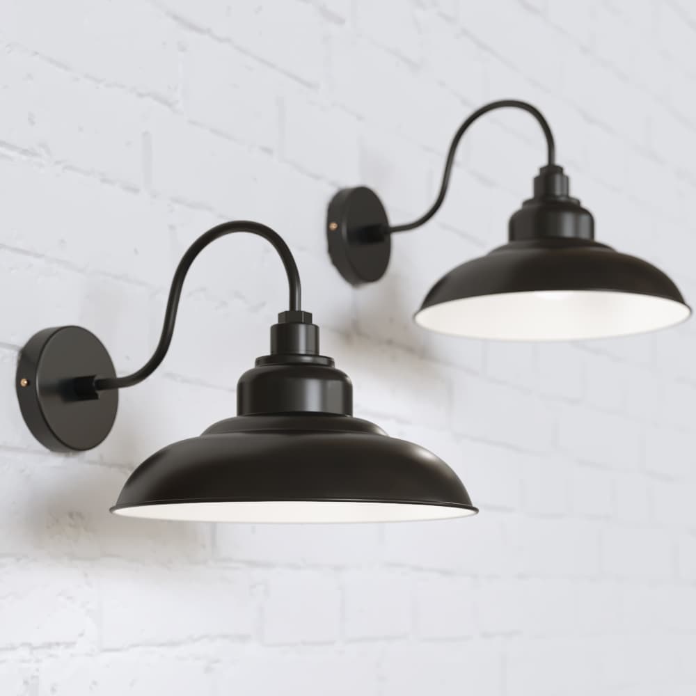 Matt Black Reclaimed Style Wall Light - Portland - Soho Lighting