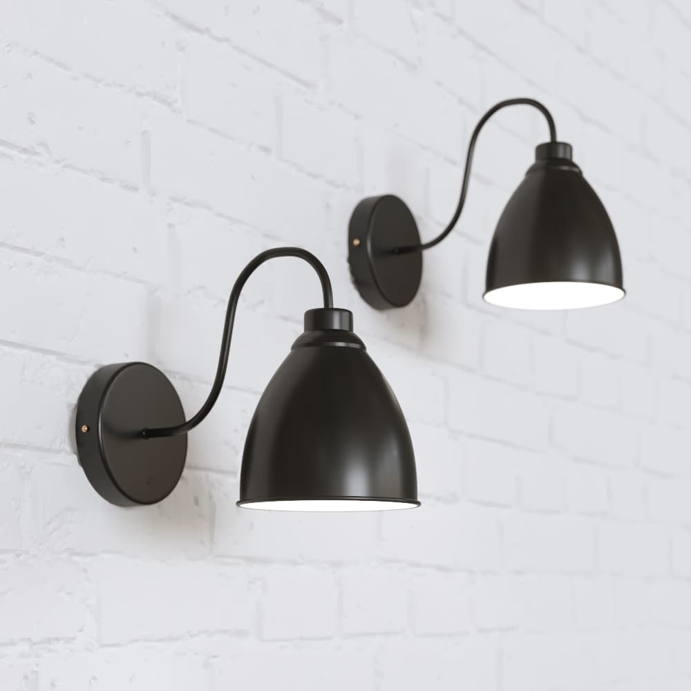 Matt Black Vintage Wall Light - Oxford - Soho Lighting