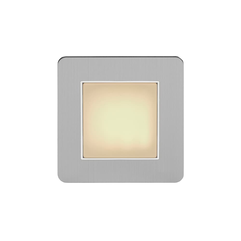 Soho Lighting Brushed Chrome Flat Plate LED Stair Light - Warm White