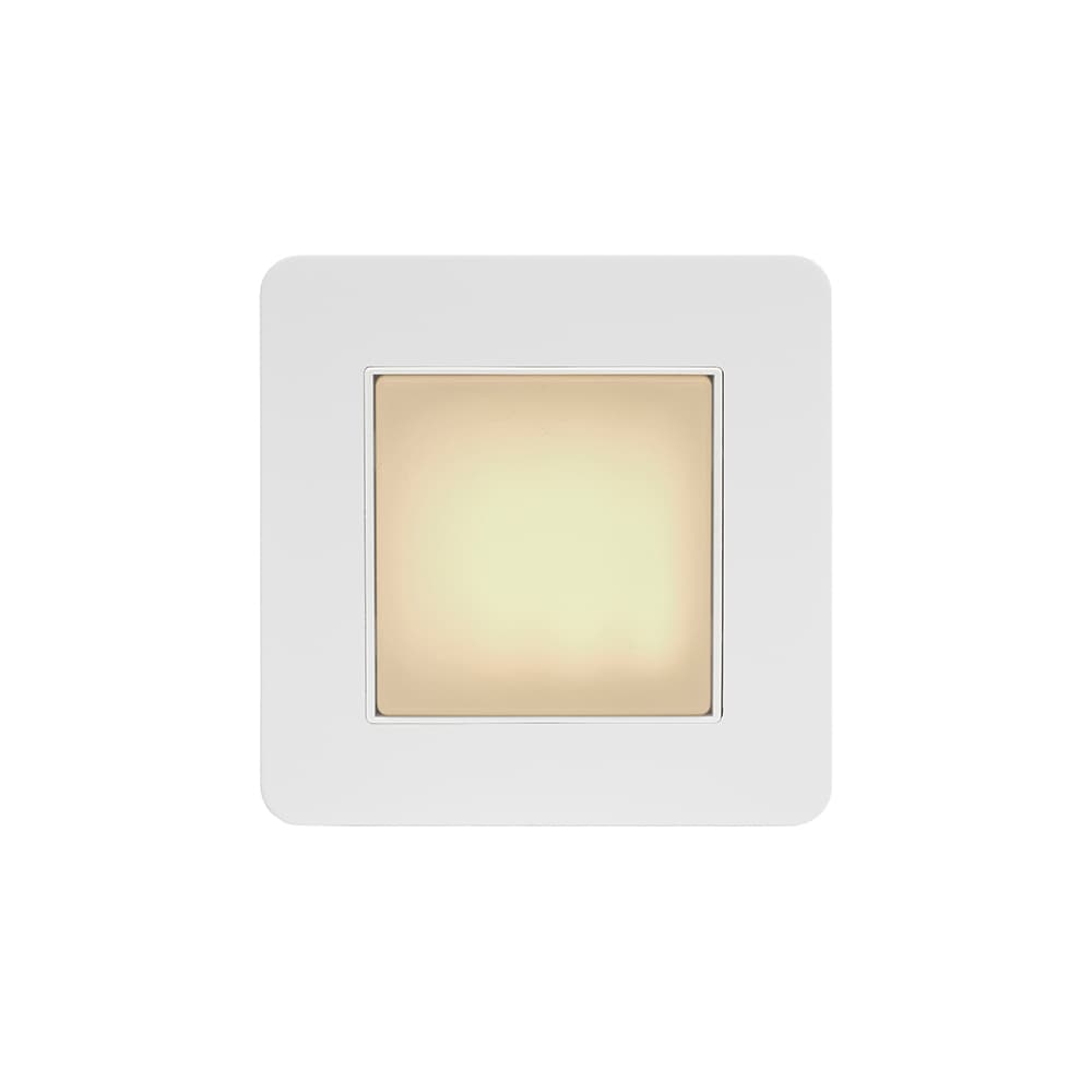 Soho Lighting White Metal Flat Plate LED Stair Light - Warm White