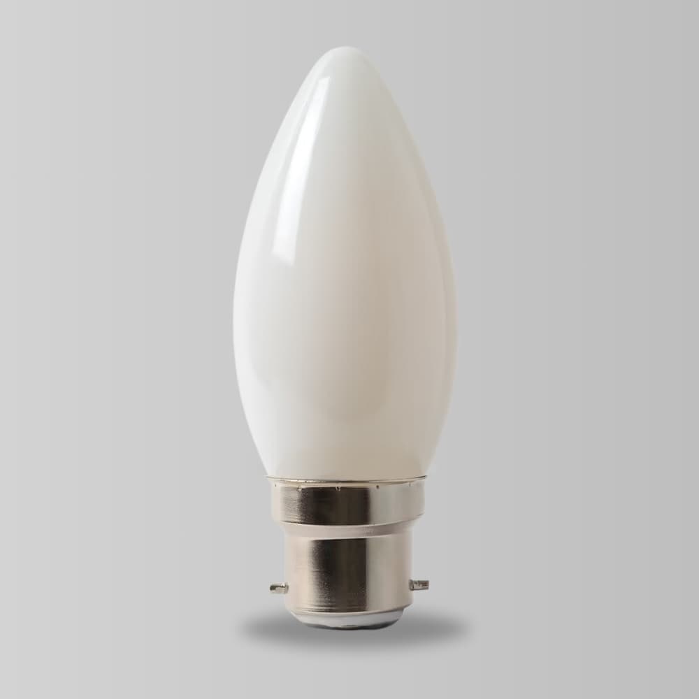 Soho Lighting B22 Opal Candle Dimmable LED Bulb 4W - 3000K - High CRI