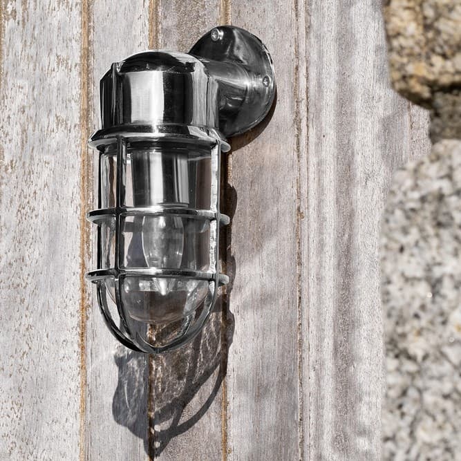 Soho Lighting Kemp IP65 Outdoor & Bathroom Nickel Wall Light