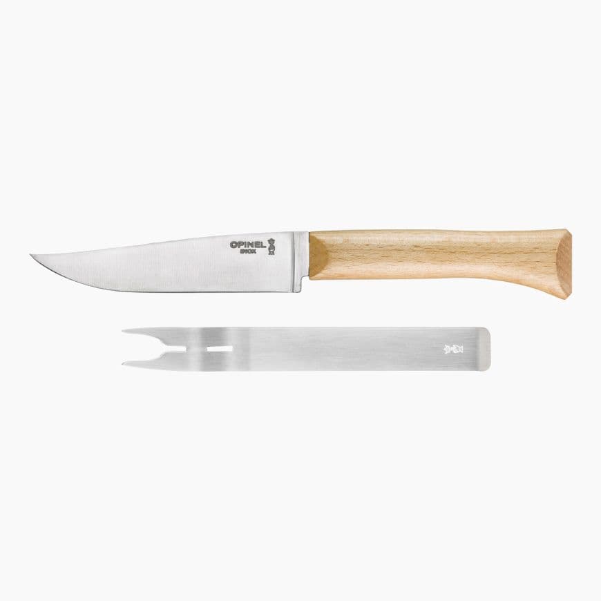 Opinel Cheese Knife & Fork Set