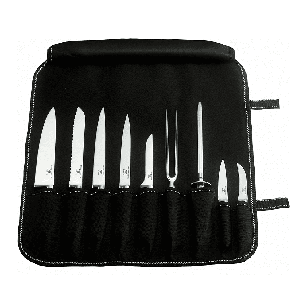Rockingham Forge 10 Piece Classic Chef’s Knife Set with Riveted Handles (CS-9009/10)