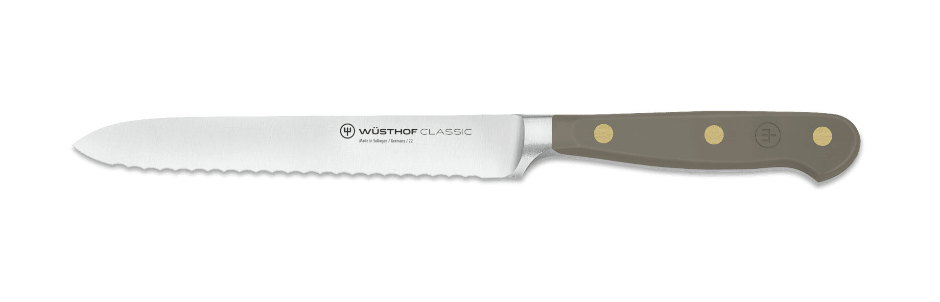 Wüsthof Classic Colour Serrated Utility Knife 14cm Velvet Oyster (WT1061708114)