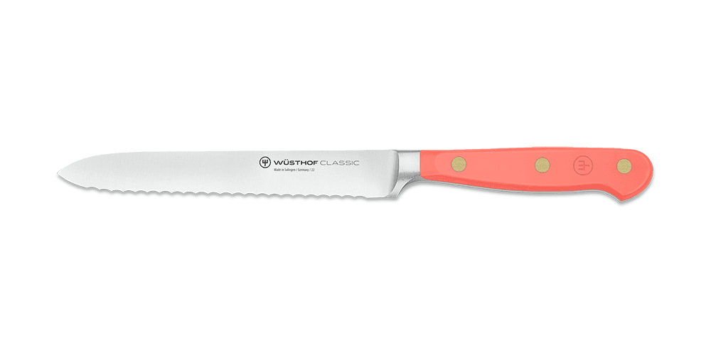 Wüsthof Classic Colour Serrated Utility Knife 14cm Coral Peach (WT1061708314)