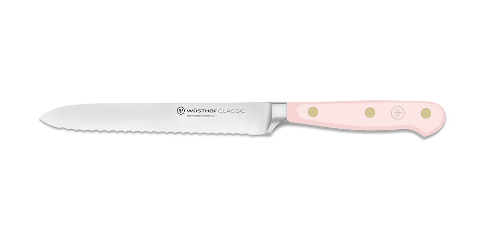 Wüsthof Classic Colour Serrated Utility Knife 14cm Pink Himalayan Salt (WT1061708414)