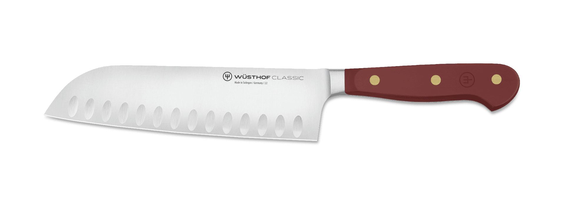 Wüsthof Classic Colour Santoku with Hollow Edge Knife 17cm Tasty Sumac (WT1061731717)