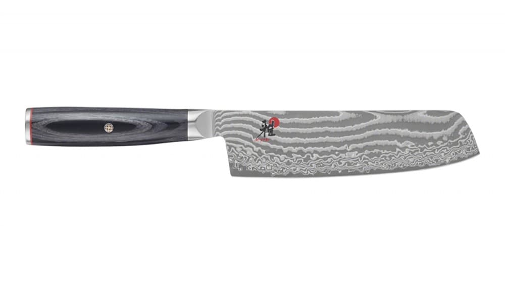 Miyabi Raw 5000FCD nakiri fruit knife rectangular 17 cm Damascus-black