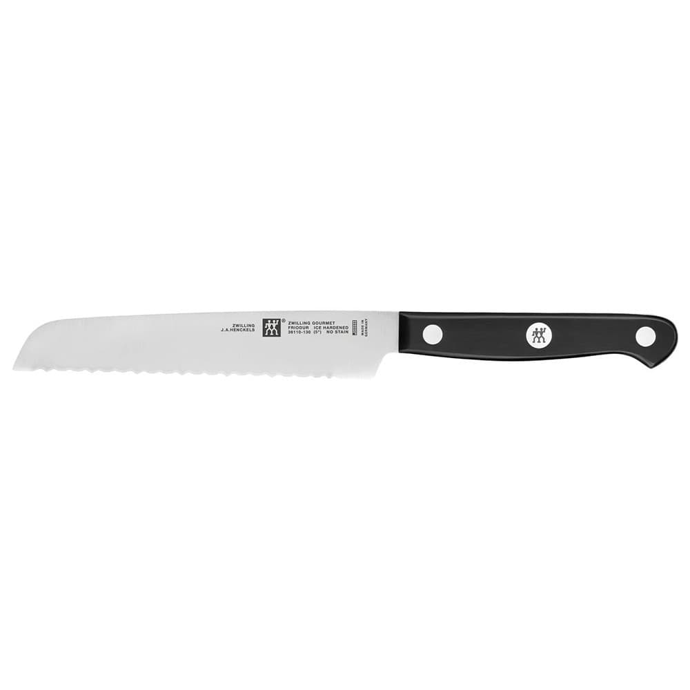 Zwilling Zwilling Gourmet serrated utility knife 13 cm Black-stainless steel