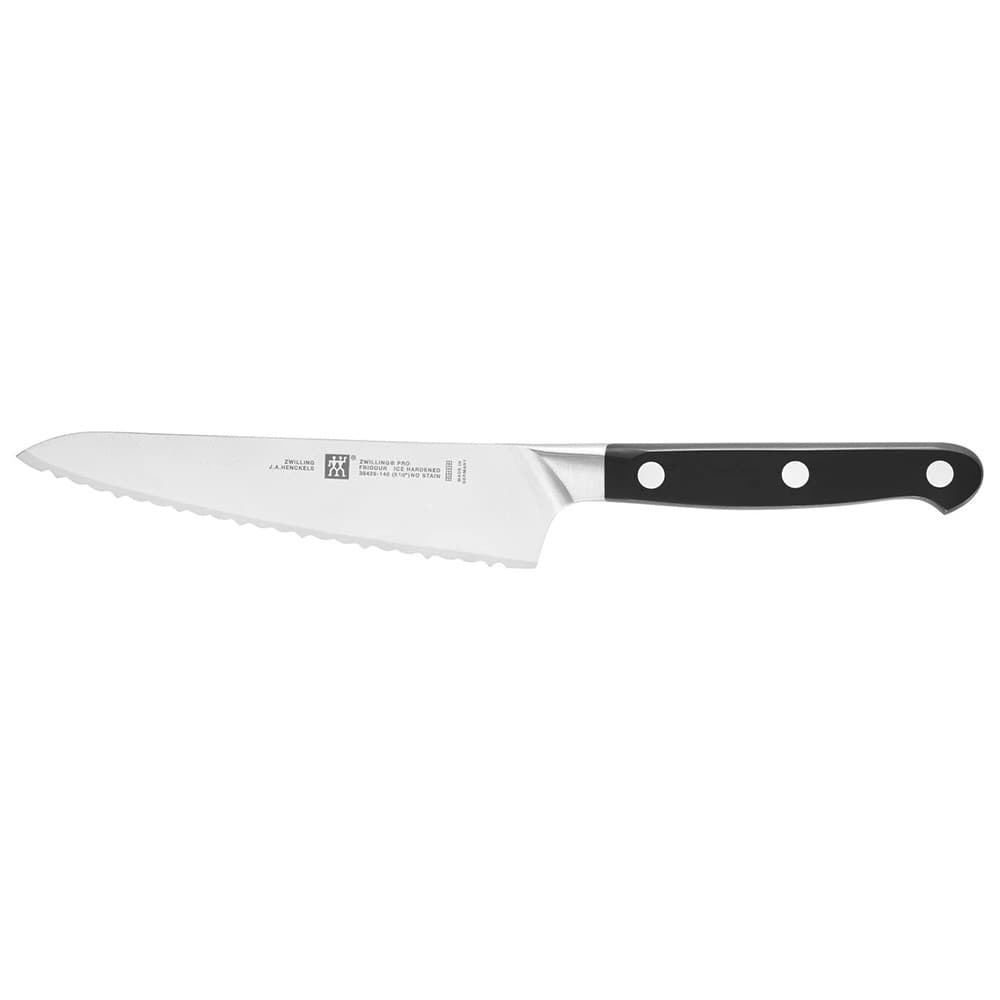 Zwilling Zwilling Pro compact serrated chef's knife 14 cm Black-stainless steel