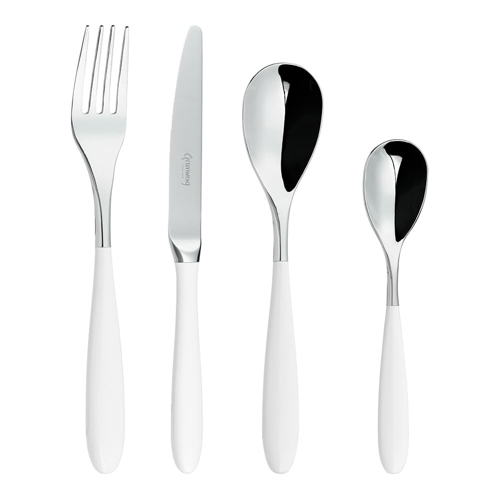 Grunwerg Yin & Yang White 44 Piece Cutlery Set