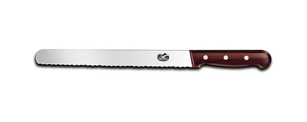 Victorinox Wood 25cm Carving/Slicing Knife with Rounded Tip & Serrated Edge (5423025)