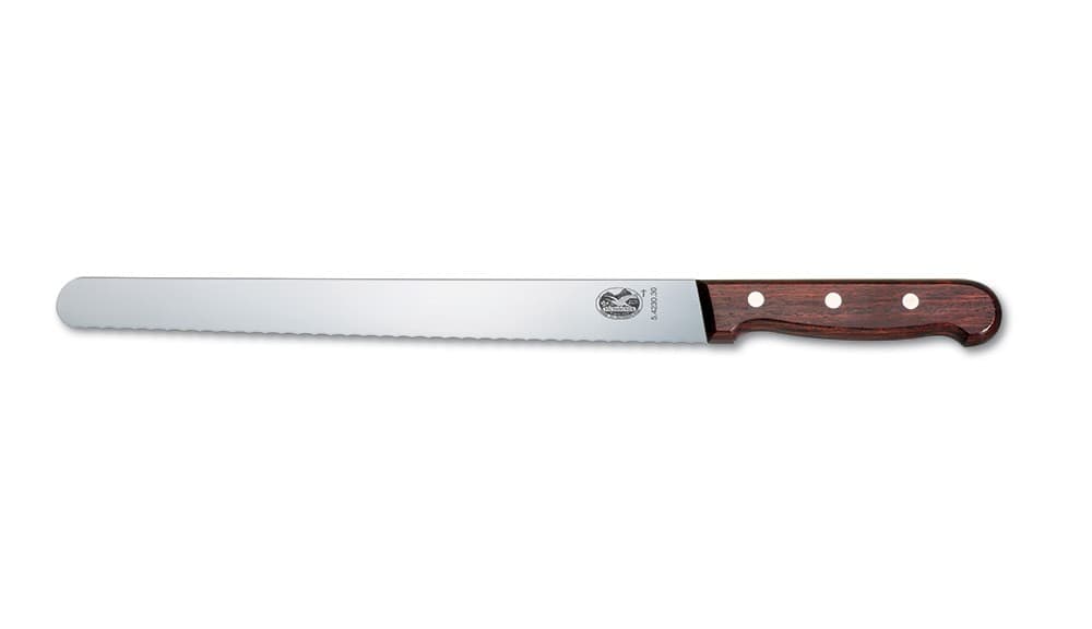 Victorinox Wood 30cm Slicing Knife with Rounded Tip & Serrated Edge (5423030)