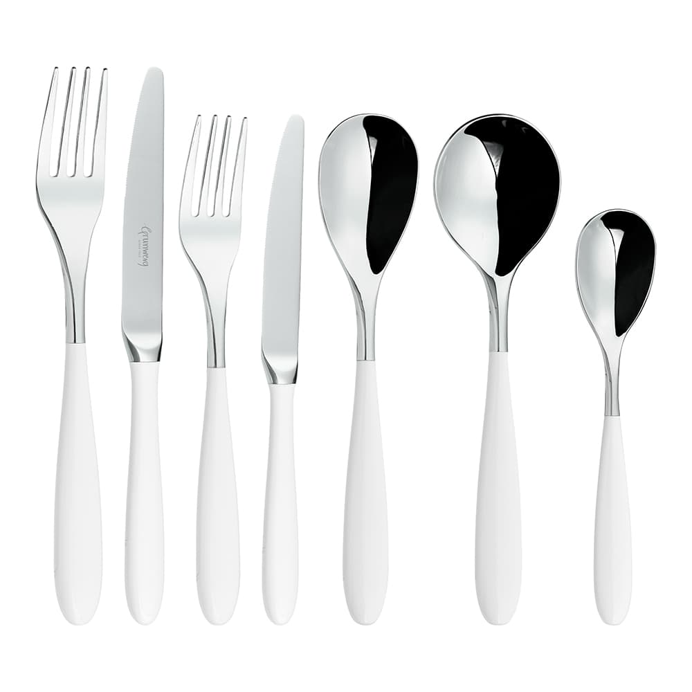 Grunwerg Yin & Yang White 56 Piece Cutlery Set for 8 People