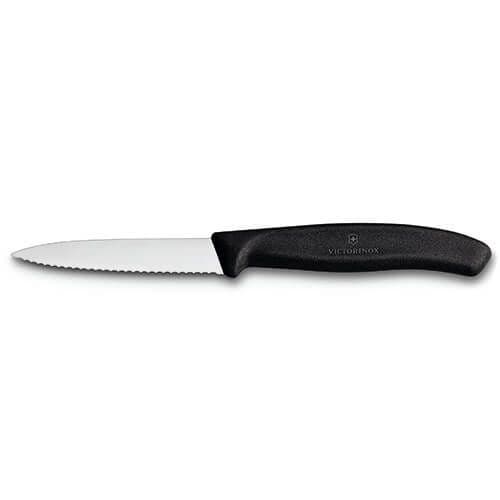Victorinox Swiss Classic 2 x 8cm Paring Knife Point Serrated Black (67633B)