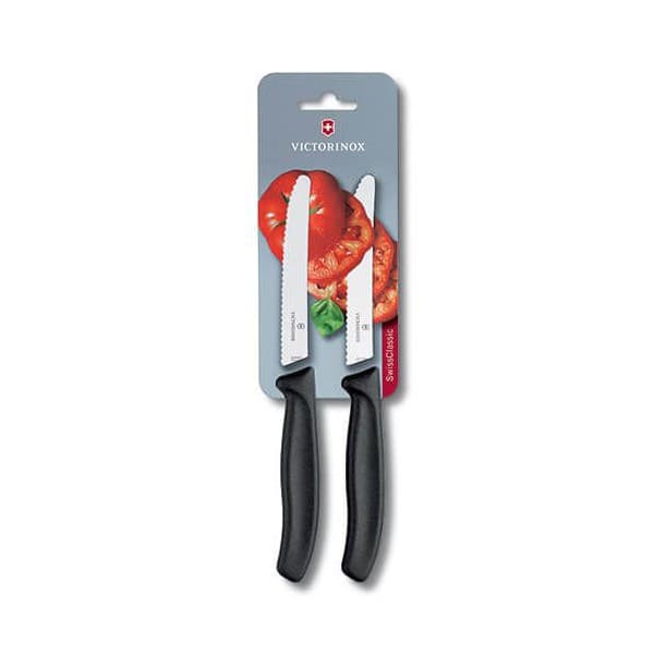 Victorinox Swiss Classic 2 x 11cm Tomato/Utility Knife Set Black (6.7833.2)