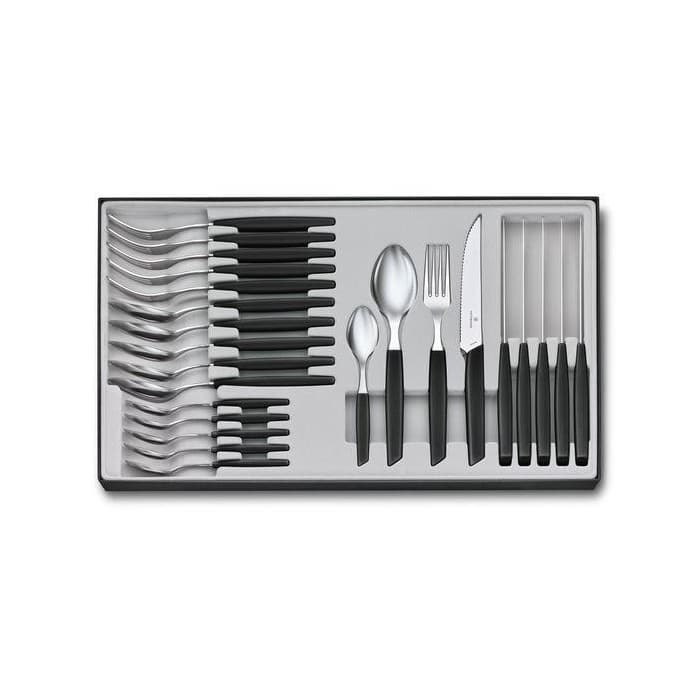 Victorinox Swiss Modern 24 Piece Cutlery Set Black (6909312W24)