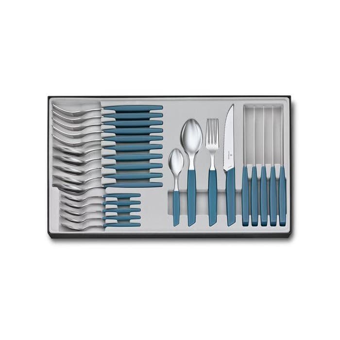 Victorinox Swiss Modern 24 Piece Cutlery Set Cornflower (6909612W224)