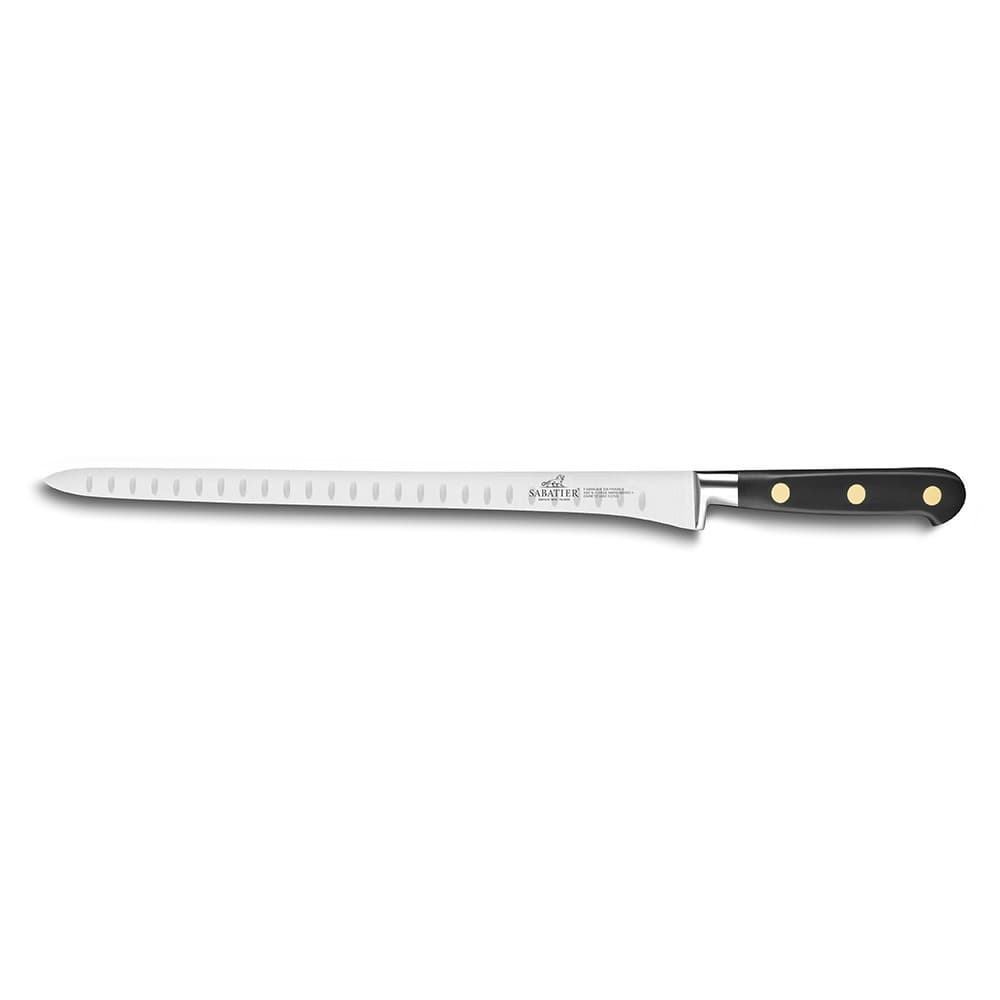 Lion Sabatier® Ideal Brass Rivets 30cm Salmon Knife With Granton Edge