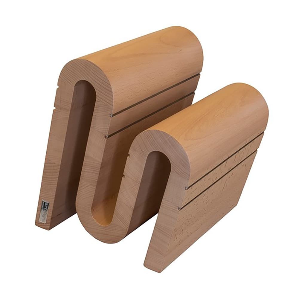 Artelegno Grand Prix Chicane Magnetic Beechwood Knife Block