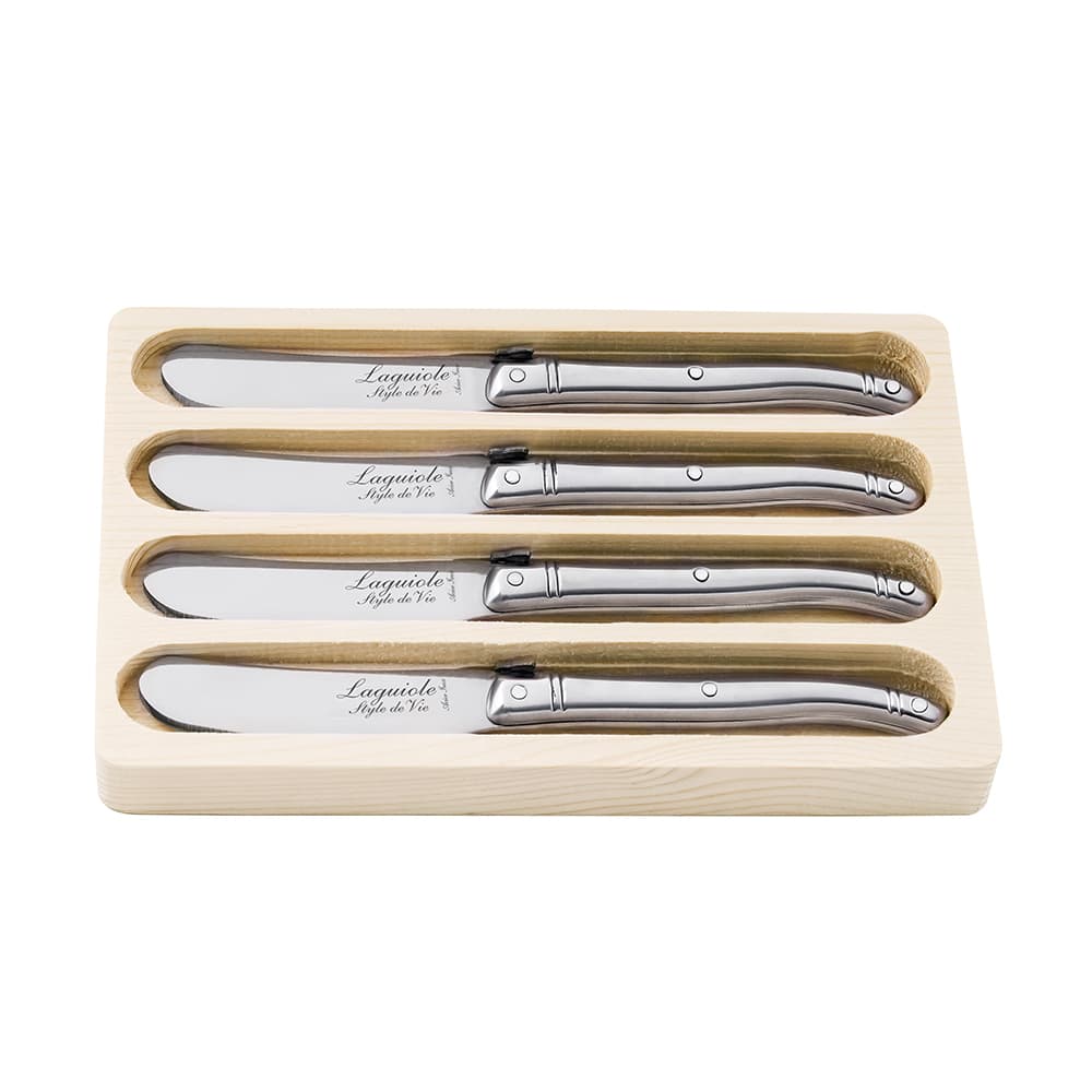 Laguiole Style De Vie Premium Butter Knives 4 Piece Set Stainless Steel