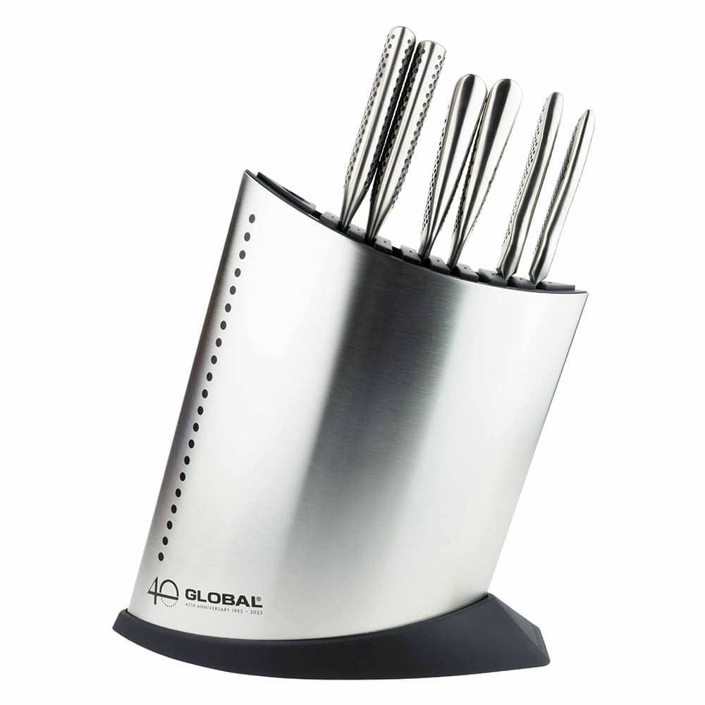 Global G-52AN7-A 40th Anniversary 7 Piece Knife Block Set (G-52AN7-A)
