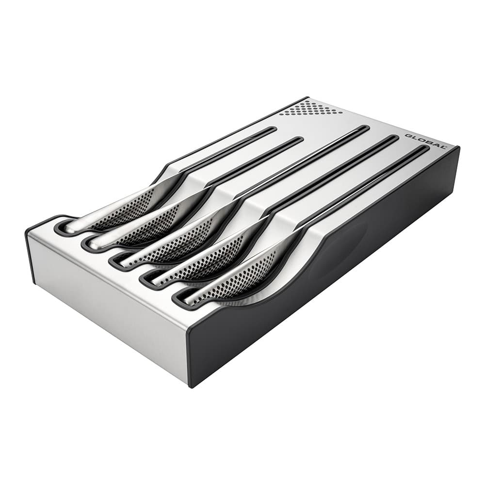 Global 5 Piece Kitchen Knife Set with Storage Dock (G-88/239511)