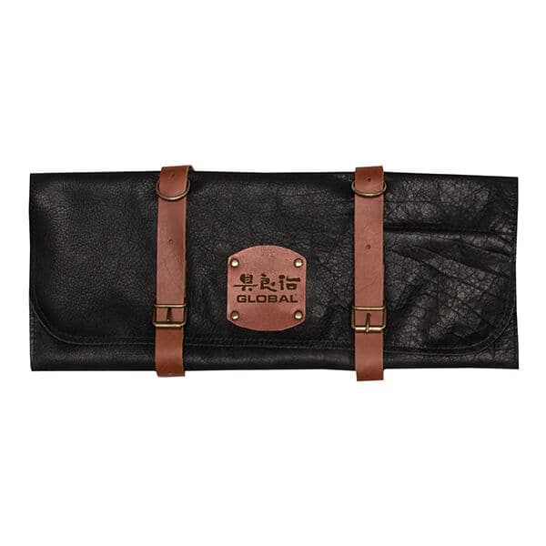 Global Knives Deluxe Leather Knife Roll with 10 Knife Slots (GL-4587/10)