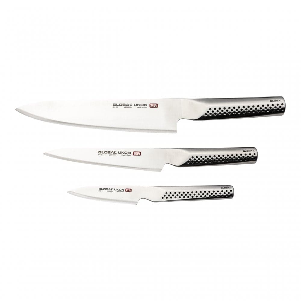 Global Ukon 3 Piece Knife Set (GU-3002)
