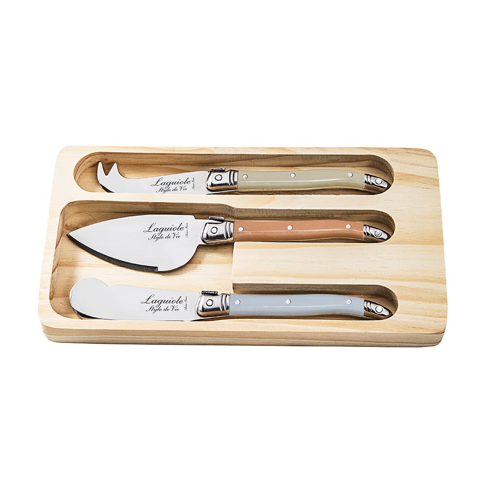 Laguiole Style De Vie Premium Cheese Knives 3 Piece Set Treasure