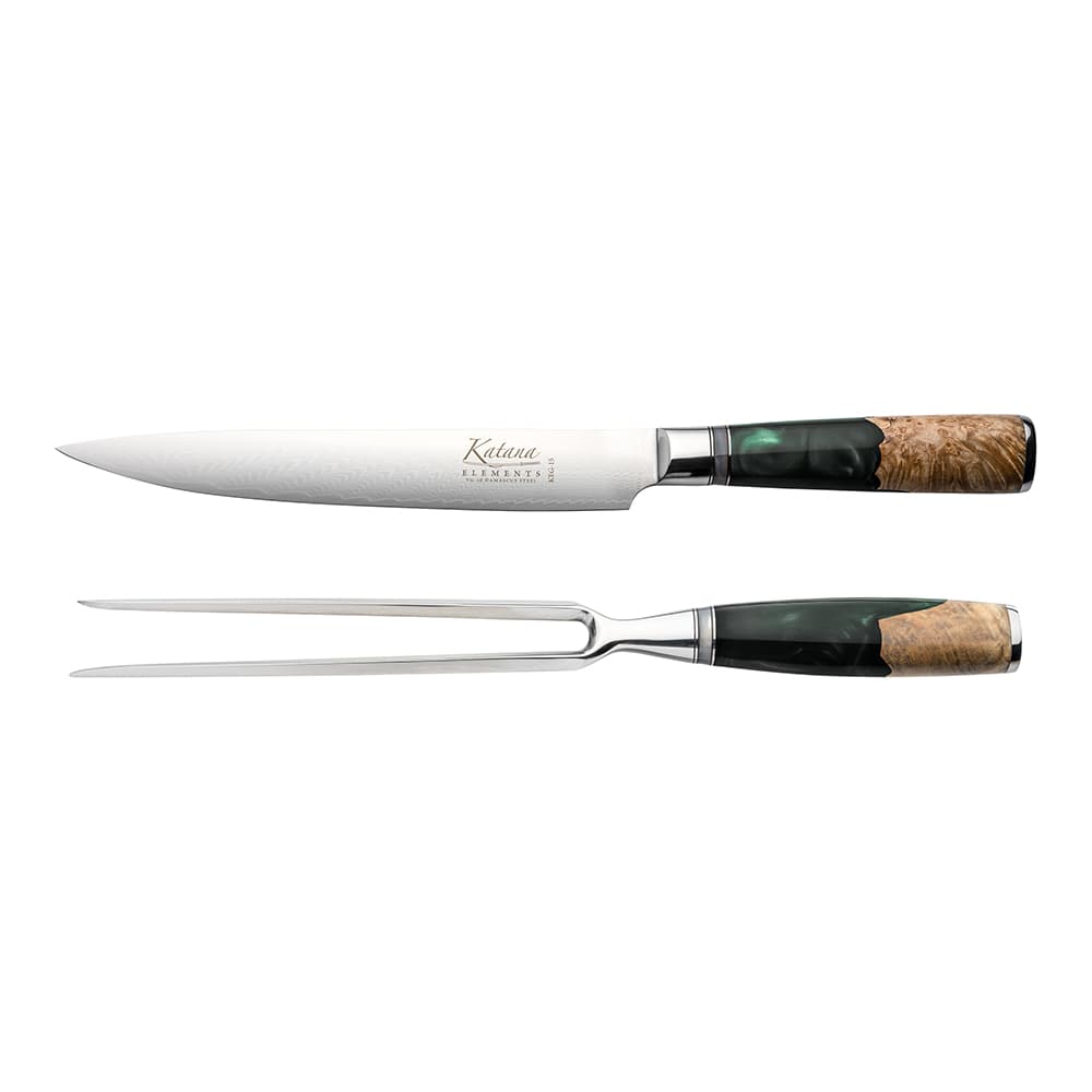 Katana Elements 2 Piece Carving Set Rainforest Green