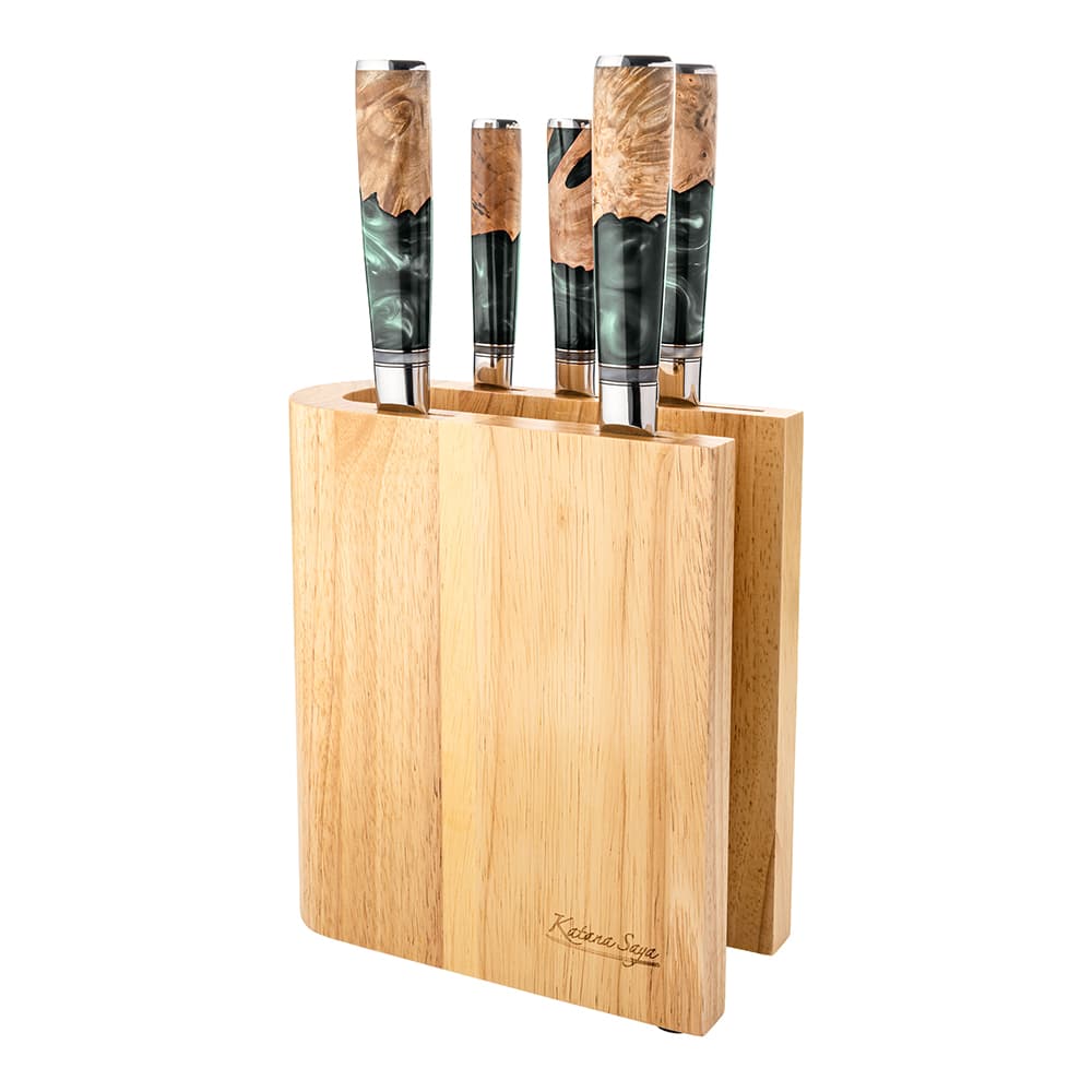 Katana Elements 6 Piece Knife Block Set Rainforest Green