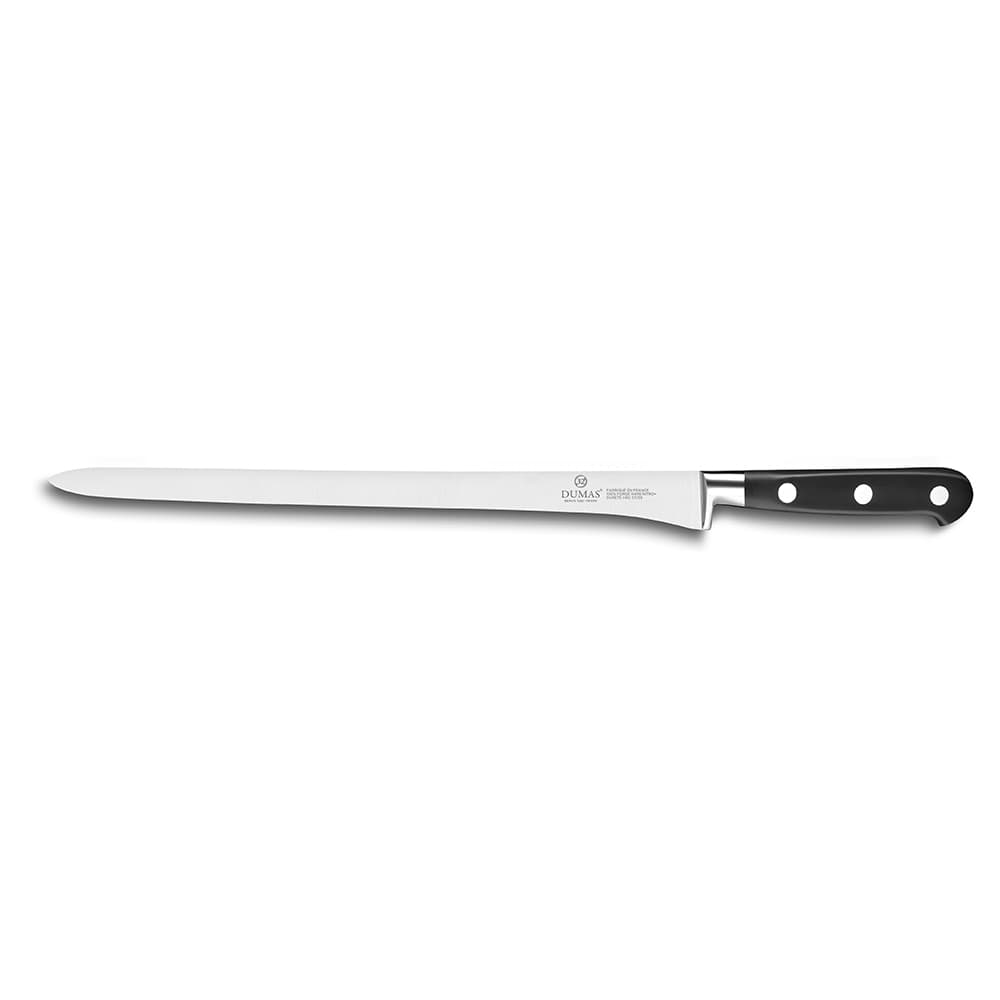 Lion Sabatier® Ideal 22cm Swedish Ham Knife (Black Handle with Stainless Steel Rivets)