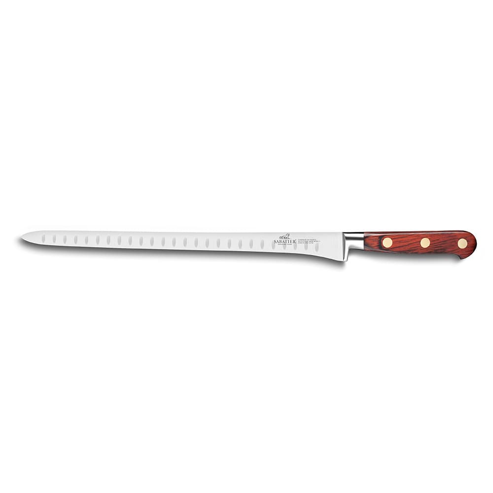 Lion Sabatier® Ideal Saveur 30cm Scalloped Salmon Knife (Pakka Wood Handle with Brass Rivets)