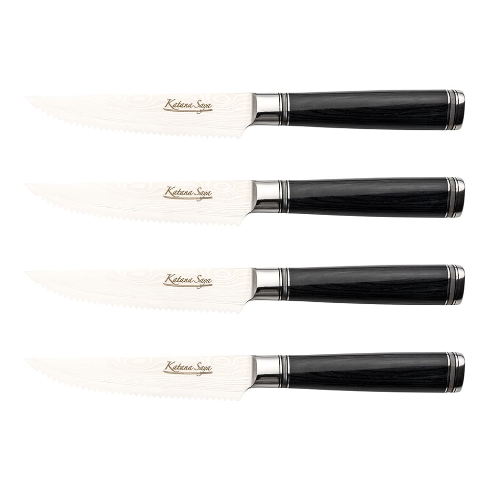 Katana Saya Pakkawood 4 Piece Steak Knife Set