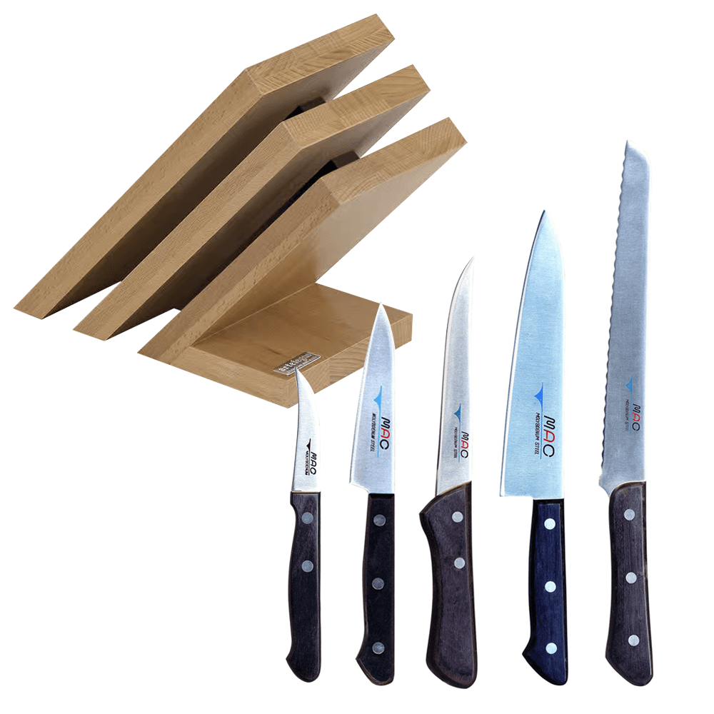 Mac Chef Series 6 Piece Magnetic Knife Block Set (MAC7BNDL)