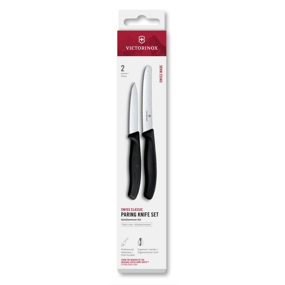 Victorinox Swiss Classic Paring Knife 2 Piece Set - Black