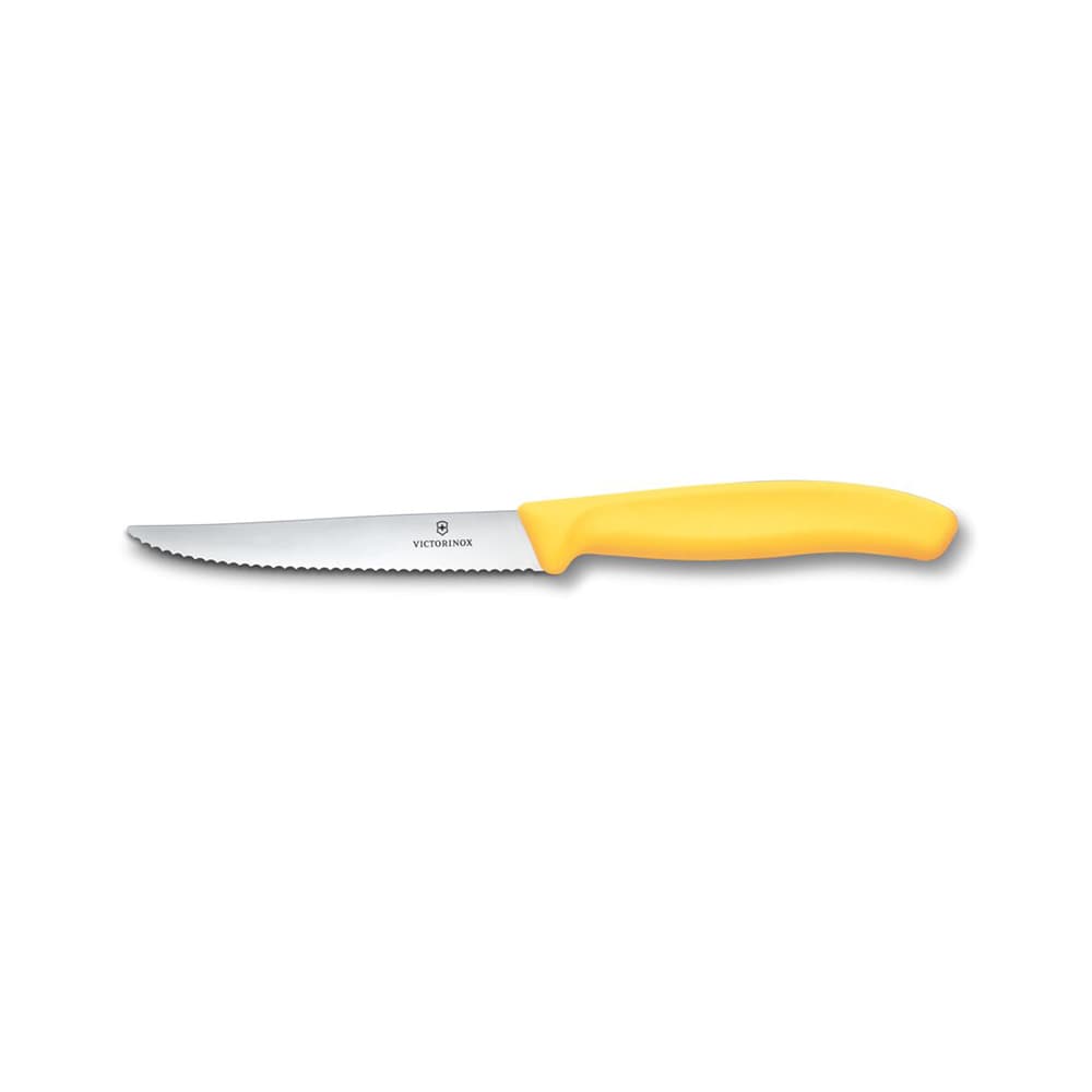 Victorinox Swiss Classic 11cm Serrated Steak & Pizza Knife - Yellow