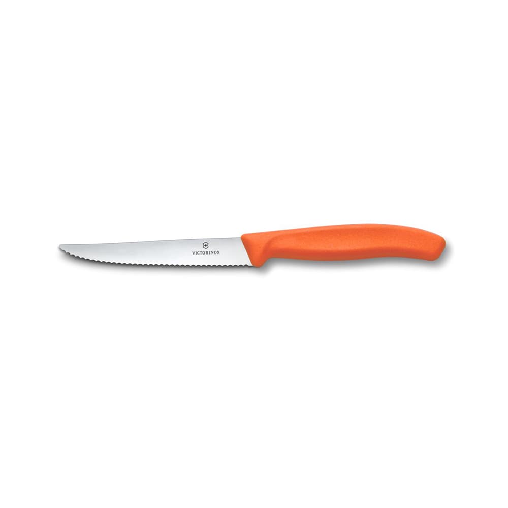 Victorinox Swiss Classic 11cm Serrated Steak & Pizza Knife - Orange