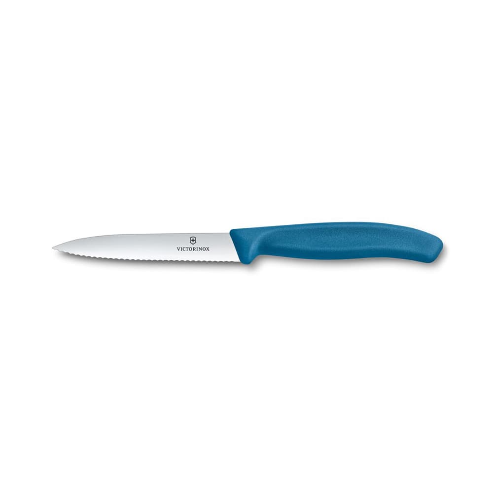 Victorinox Swiss Classic 10cm Serrated Paring Knife - Blue